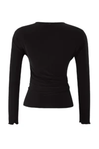TRENDYOLMİLLA Black Knot Detailed Knitting Party Blouse - Image 8