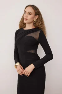 TRENDYOLMİLLA Black Bodycon Knitting Midi Lined Chic her dress - Image 2