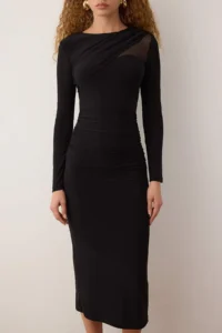 TRENDYOLMİLLA Black Bodycon Knitting Midi Lined Chic her dress - Image 3