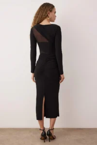 TRENDYOLMİLLA Black Bodycon Knitting Midi Lined Chic her dress - Image 4