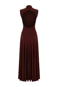 TRENDYOLMİLLA Dark Brown Knitting Back Detailed Dress - Image 6