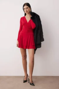 TRENDYOLMİLLA Rejection Knitting Super Mini Inside Shorts Lined Chic/Evening Dress - Image 2