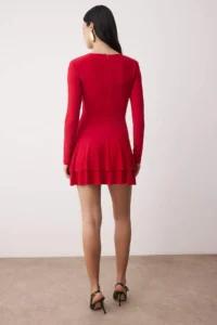 TRENDYOLMİLLA Rejection Knitting Super Mini Inside Shorts Lined Chic/Evening Dress - Image 4