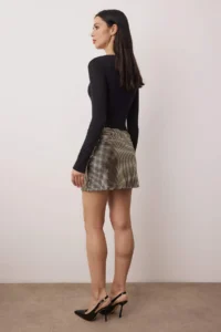 TRENDYOLMiLLA Gold shiny Pullu Super Mini Knitting Party Skirt - Image 4