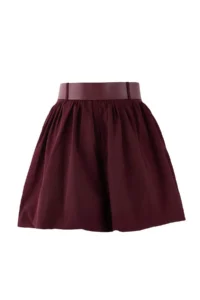 TRENDYOLMiLLA Burgundy Plain Ekstra Short / Super Mini Weaving terrycotton Party Skirt - Image 6