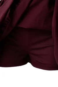 TRENDYOLMiLLA Burgundy Plain Ekstra Short / Super Mini Weaving terrycotton Party Skirt - Image 7