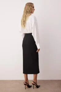 TRENDYOLMiLLA Black snaps Adjustable Midi Weaving Party Skirt - Image 4