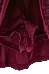 TRENDYOLMiLLA Burgundy Plain Ekstra Short / Super Mini Knitting Lace Party Skirt - Image 7