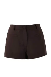 TRENDYOLMiLLA Dark Brown Super Mini Pocket Detail Weaving Shorts - Image 5