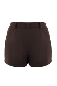 TRENDYOLMiLLA Dark Brown Super Mini Pocket Detail Weaving Shorts - Image 6