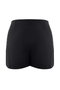 TRENDYOLMiLLA Black Low Waist Stone Printed Weaving Skirt Look Shorts - Image 6