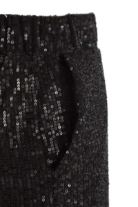 TRENDYOLMiLLA Black Draped Elastic Waist Sequin Shorts - Image 6