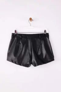 TRENDYOLMiLLA Black Faux Leather Ekstra Mini Shorts - Image 6