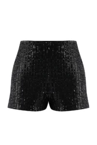TRENDYOLMiLLA Black Extra/Super Mini Knitting Sequin Shorts - Image 5