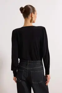 TRENDYOLMİLLA Black wrap Knitting snaps Bodysuit .D.0029 - Image 4