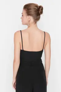 TRENDYOLMİLLA Black Heart Yaka Sleeveless Lace Detailed Bottom snaps Bodysuit .D.00009 - Image 5