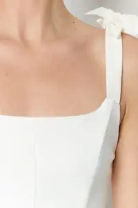 TRENDYOLMİLLA Ecru Crop underwire Weaving Bustier - Image 5