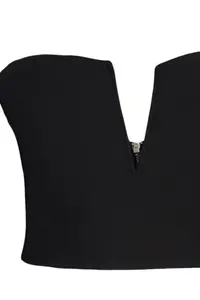 TRENDYOLMİLLA Black Crop Lined Weaving Bustier - Image 8