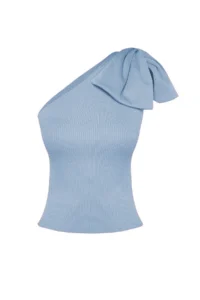 TRENDYOLMİLLA Light Blue Single Arm Bow Detailed Knitwear Blouse - Image 7