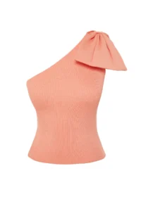 TRENDYOLMİLLA Orange Single Arm Bow Detailed Knitwear Blouse - Image 7