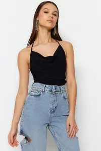 TRENDYOLMİLLA Black Off-Shoulder Neck Knitting Bodysuit .D.00050 - Image 3