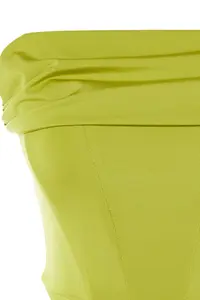 TRENDYOLMİLLA Light Green Crop Lined Corset Detailed Knitting Bustier - Image 7