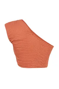 TRENDYOLMİLLA Brick Red Crop Knitting textured Bustier - Image 8