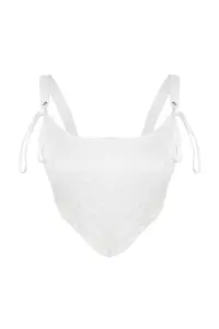 TRENDYOLMİLLA Ecru Crop Lined Piped Corset Detailed Knitting Lace Bustier - Image 7