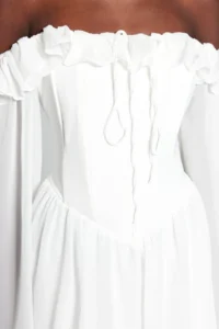 TRENDYOLMİLLA Bridal White A-Cut with flywheel Siphon Boho Wedding/Marriage Evening Gown Flight Flight Graduation Dress - Image 10