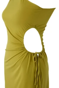 TRENDYOLMİLLA Yağ Green Fitted Waist Low-cut Knitting Evening Gown Night Graduation Dress - Image 15