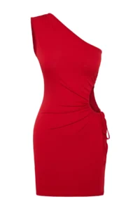 TRENDYOLMİLLA Rejection Fitted Waist Low-cut Knitting Evening Gown Night Graduation Dress - Image 7