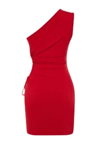 TRENDYOLMİLLA Rejection Fitted Waist Low-cut Knitting Evening Gown Night Graduation Dress - Image 8