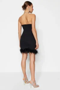 TRENDYOLMİLLA Black Body-Fitting Shiny Stone Weaving Short Chic Evening Gown her dress - Image 6