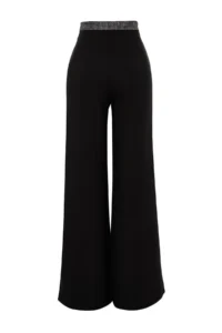TRENDYOLMİLLA Black Stone Belt Detailed Weaving Pants - Image 8