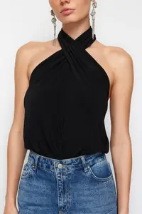 TRENDYOLMİLLA Black Barbell Collar Knitting Bodysuit .D.00004 - Image 3