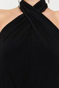 TRENDYOLMİLLA Black Barbell Collar Knitting Bodysuit .D.00004 - Image 4