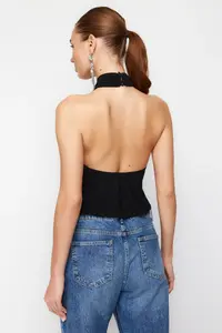 TRENDYOLMİLLA Black Barbell Collar Knitting Bodysuit .D.00004 - Image 5