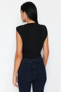 TRENDYOLMİLLA Black Fitted snaps Knitting Bodysuit .D.00012 - Image 6