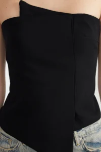 TRENDYOLMİLLA Black Bodysuit-Fitting Weaving Blouse - Image 6