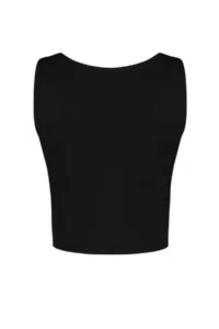TRENDYOLMİLLA Black Crop Window/Cut Out Detailed Knitting Blouse - Image 9