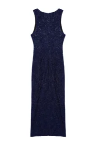 TRENDYOLMİLLA Navy Blue shiny Pullu Sequin LONG Evening Gown Gece Graduation Dress - Image 8