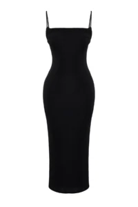 TRENDYOLMİLLA Black shiny Knitting Chic Evening Gown her dress - Image 8