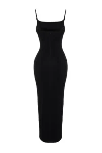 TRENDYOLMİLLA Black shiny Knitting Chic Evening Gown her dress - Image 9