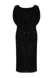 TRENDYOLMİLLA Black Body-Fitting shiny Knitting Sequin Chic Evening Gown Gece Graduation Dress - Image 7