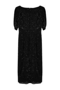 TRENDYOLMİLLA Black Body-Fitting shiny Knitting Sequin Chic Evening Gown Gece Graduation Dress - Image 8