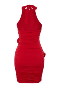 TRENDYOLMİLLA Rejection Fitted Floral Knitting Short Chic Evening Gown Gece Graduation Dress - Image 8