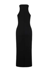 TRENDYOLMİLLA Black Fitted Shiny Stone Weaving Chic Evening Gown Dress - Image 11