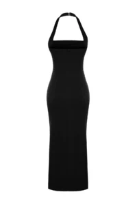 TRENDYOLMİLLA Black Body-fitting Weaving her dress - Image 7