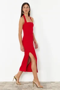 TRENDYOLMİLLA Rejection Fitted Weaving Evening Gown Night Graduation Dress - Image 2