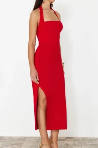 TRENDYOLMİLLA Rejection Fitted Weaving Evening Gown Night Graduation Dress - Image 4